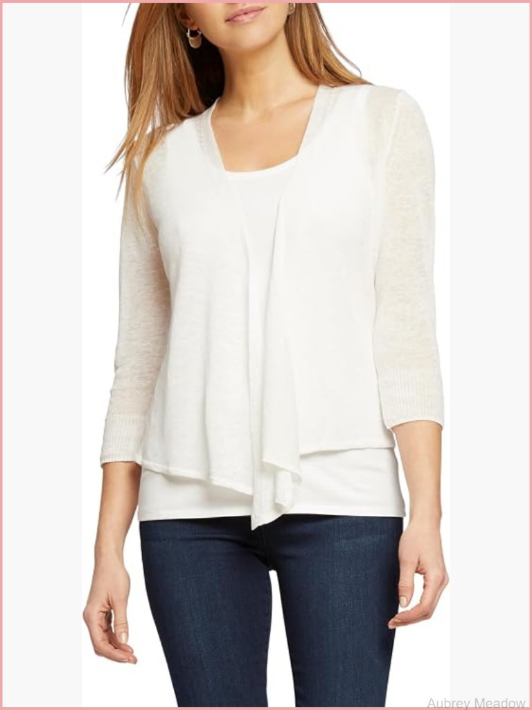 Four-Way Cardy Cardigan - Lightweight Linen-Blend Knit